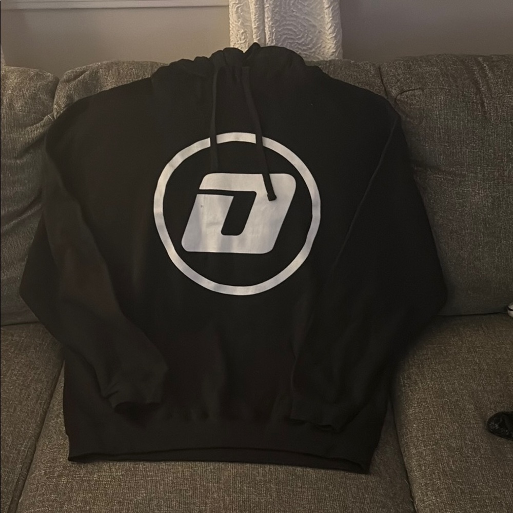 Black Hoodie with White Logo